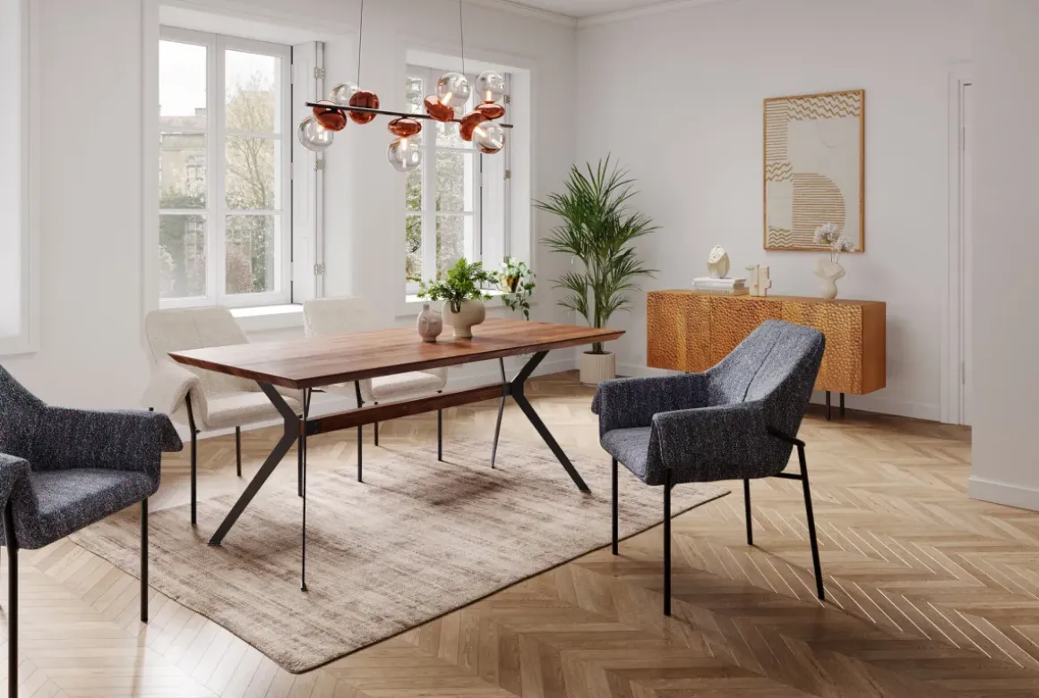 Matbord Downtown - Bord i Massiv Valnöt, 180x90cm - KARE Design