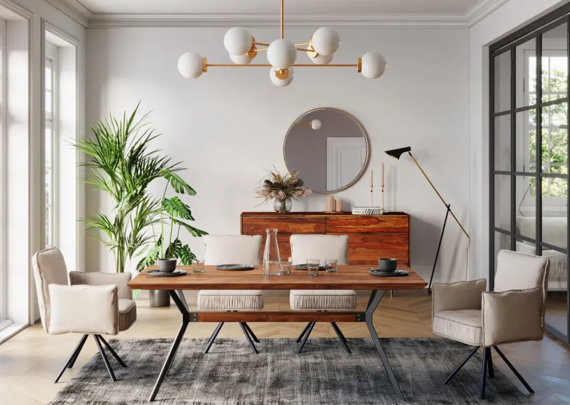 Matbord Downtown - Bord i Massiv Valnöt, 180x90cm - KARE Design