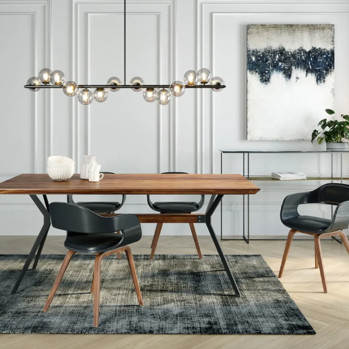 Matbord Downtown - Bord i Massiv Valnöt, 180x90cm - KARE Design