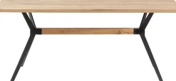 Matbord Downtown - Massiv Ek/Svart, 180x90cm - KARE Design