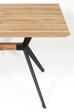 Matbord Downtown - Massiv Ek/Svart, 180x90cm - KARE Design