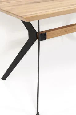 Matbord Downtown - Massiv Ek/Svart, 180x90cm - KARE Design