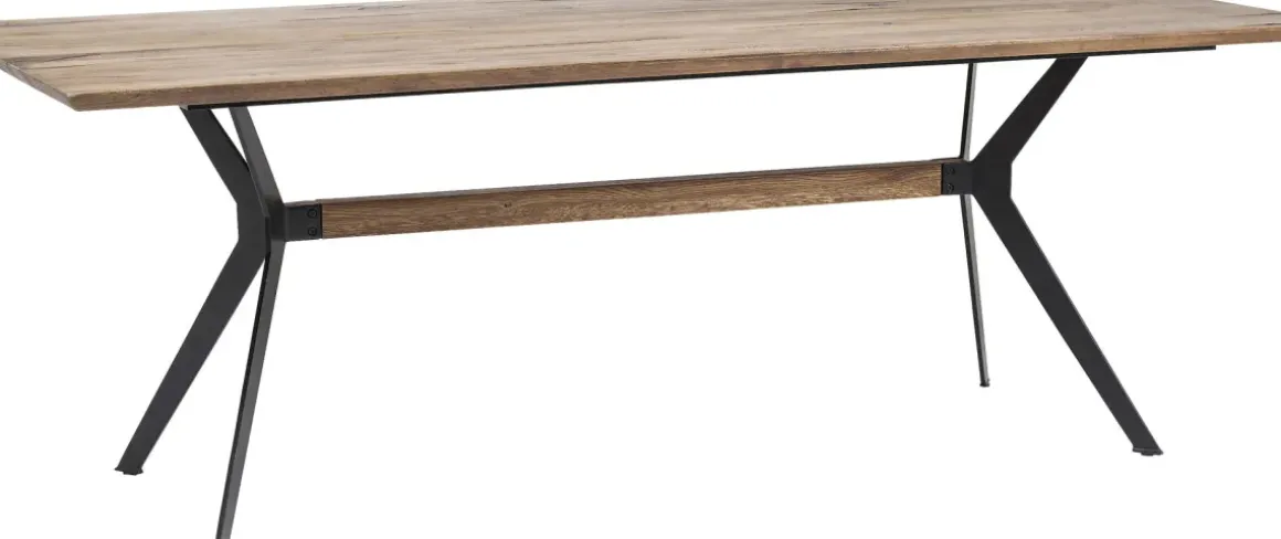 Matbord Downtown - Massiv Ek/Svart, 220x100cm - KARE Design