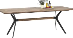 Matbord Downtown - Massiv Ek/Svart, 220x100cm - KARE Design