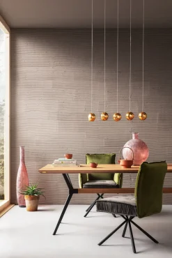 Matbord Downtown - Massiv Ek/Svart, 220x100cm - KARE Design