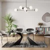 Matbord Gloria - Svart Glas/Svart, 200x100cm - KARE Design