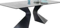 Matbord Gloria - Svart Glas/Svart, 200x100cm - KARE Design