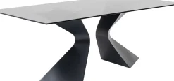 Matbord Gloria - Svart Glas/Svart, 200x100cm - KARE Design