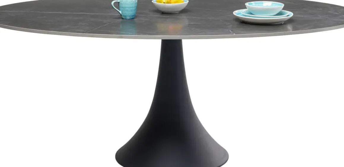 Matbord Grande Possibilita Oval - Sten/Svart, 180x120cm - KARE Design