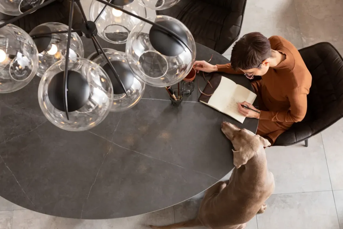 Matbord Grande Possibilita Oval - Sten/Svart, 180x120cm - KARE Design