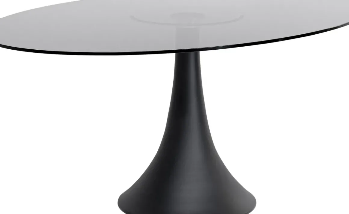 Matbord Grande Possibilita Oval - Svart glas/Svart, 180x120cm - KARE Design