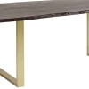 Matbord Harmony - Massivt Mörkt Trä/ Mässing, 160x80cm - KARE Design