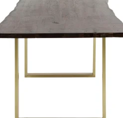 Matbord Harmony - Massivt Mörkt Trä/ Mässing, 160x80cm - KARE Design