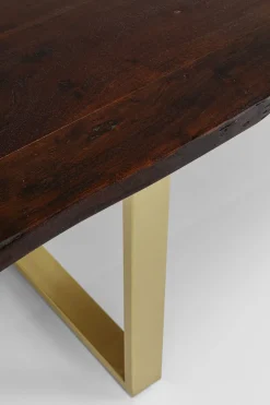 Matbord Harmony - Massivt Mörkt Trä/ Mässing, 160x80cm - KARE Design