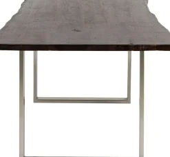 Matbord Harmony - Massivt Mörkt Trä/ Krom, 200x100cm - KARE Design