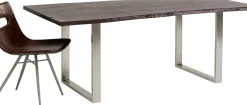 Matbord Harmony - Massivt Mörkt Trä/ Krom, 200x100cm - KARE Design