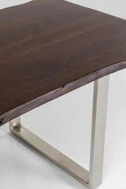 Matbord Harmony - Massivt Mörkt Trä/ Krom, 200x100cm - KARE Design