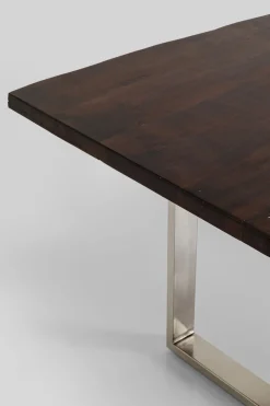 Matbord Harmony - Massivt Mörkt Trä/ Krom, 200x100cm - KARE Design