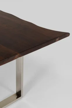 Matbord Harmony - Massivt Mörkt Trä/ Krom, 200x100cm - KARE Design