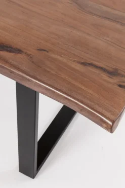 Matbord Harmony - Massivt Mörkt Trä/ Krom, 200x100cm - KARE Design