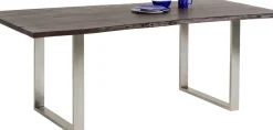 Matbord Harmony - Massivt Mörkt Trä/ Krom, 200x100cm - KARE Design