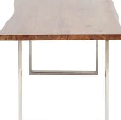 Matbord Harmony - Massivt Mörkt Trä/ Krom, 200x100cm - KARE Design
