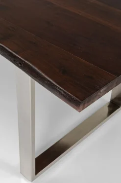 Matbord Harmony - Massivt Mörkt Trä/ Krom, 200x100cm - KARE Design