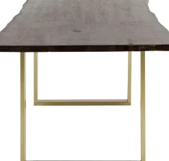 Matbord Harmony - Massivt Mörkt Trä/ Mässing, 180x90cm - KARE Design