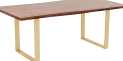 Matbord Harmony - Massivt Mörkt Trä/ Mässing, 180x90cm - KARE Design