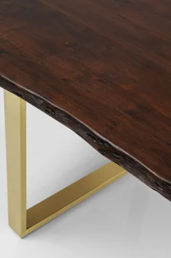 Matbord Harmony - Massivt Mörkt Trä/ Mässing, 180x90cm - KARE Design
