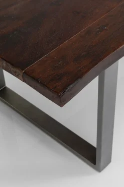 Matbord Harmony - Massivt Mörkt Trä/ Rå Stål, 180x90cm - KARE Design