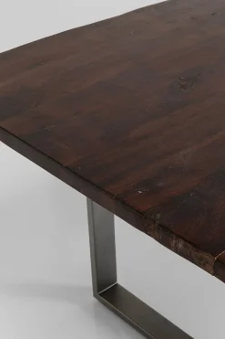 Matbord Harmony - Massivt Mörkt Trä/ Rå Stål, 180x90cm - KARE Design