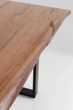 Matbord Harmony - Massivt Mörkt Trä/ Rå Stål, 180x90cm - KARE Design