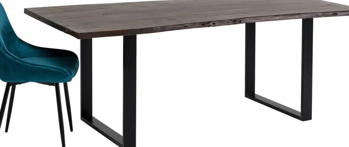 Matbord Harmony - Massivt Mörkt Trä/Svart, 180x90cm - KARE Design