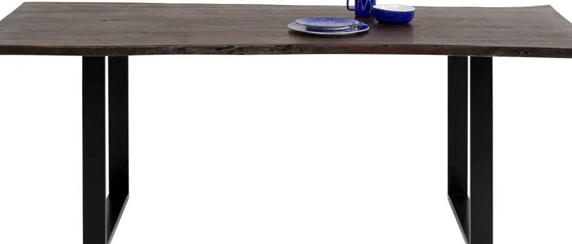 Matbord Harmony - Massivt Mörkt Trä/Svart, 180x90cm - KARE Design
