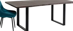 Matbord Harmony - Massivt Mörkt Trä/Svart, 160x80cm - KARE Design