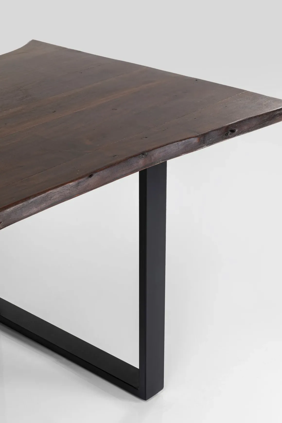 Matbord Harmony - Massivt Mörkt Trä/Svart, 160x80cm - KARE Design