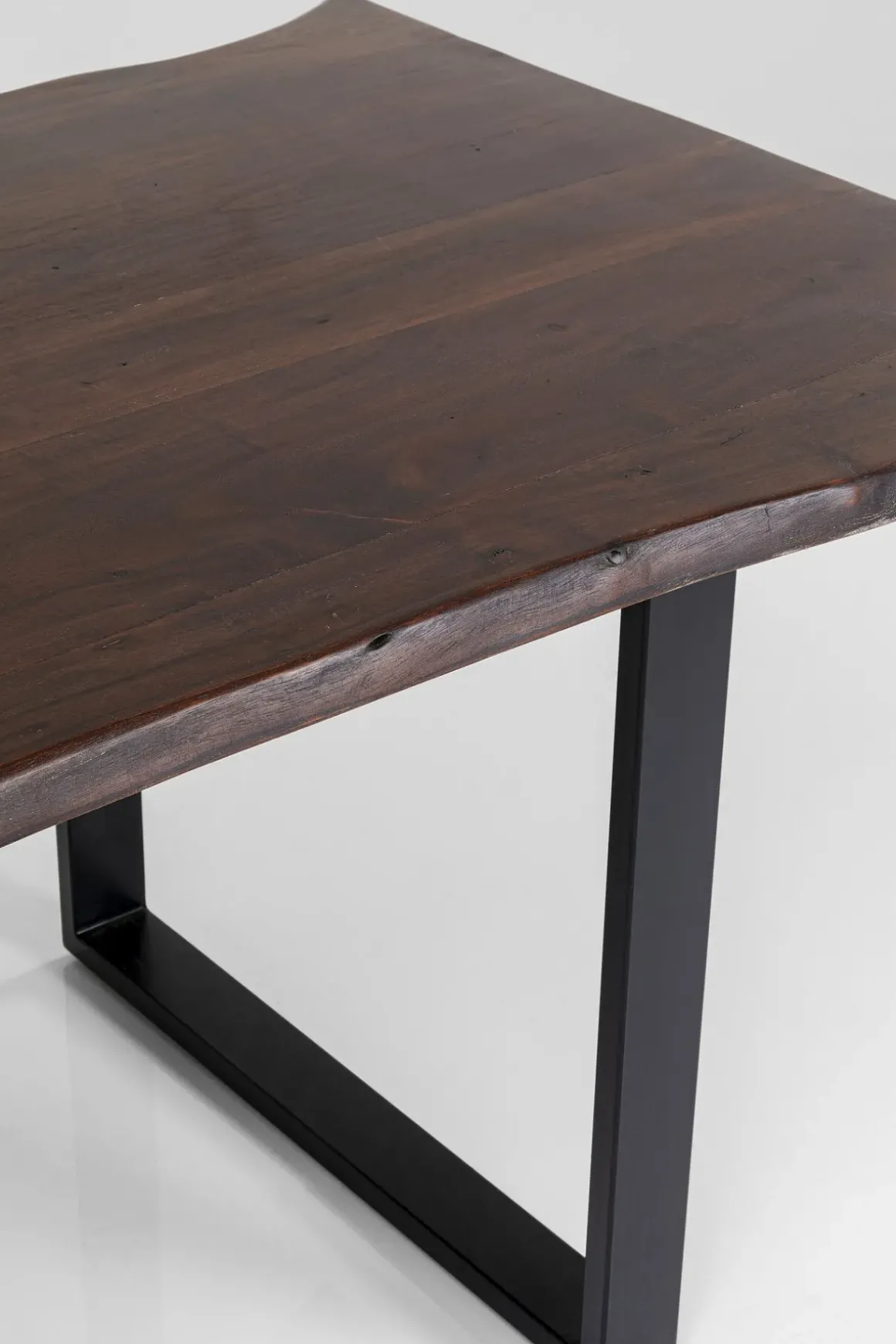 Matbord Harmony - Massivt Mörkt Trä/Svart, 160x80cm - KARE Design