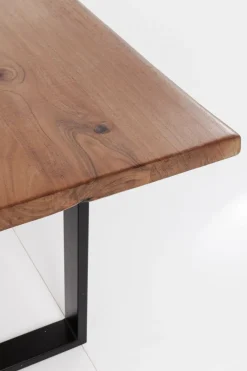 Matbord Harmony - Massivt Mörkt Trä/Svart, 160x80cm - KARE Design