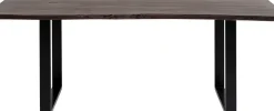 Matbord Harmony - Massivt Mörkt Trä/Svart, 160x80cm - KARE Design