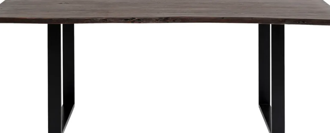 Matbord Harmony - Massivt Mörkt Trä/Svart, 160x80cm - KARE Design