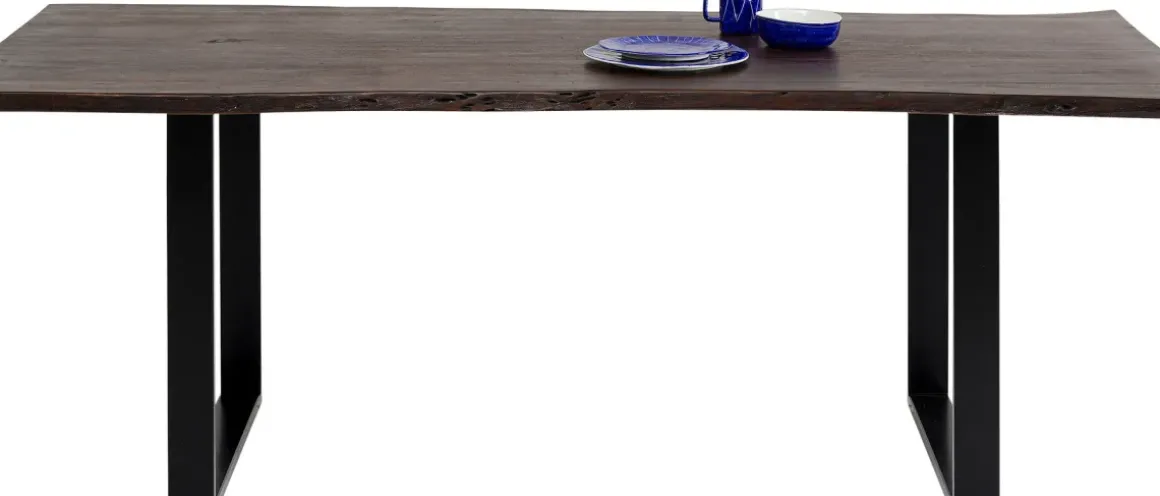 Matbord Harmony - Massivt Mörkt Trä/Svart, 160x80cm - KARE Design