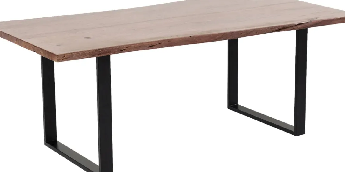 Matbord Harmony - Massivt Mörkt Trä/Svart, 160x80cm - KARE Design