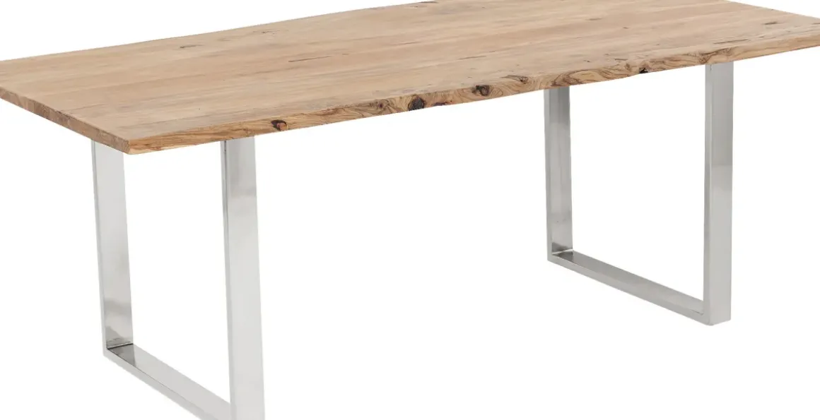 Matbord Harmony - Massivt Trä/Krom, 200x100cm - KARE Design