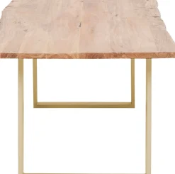 Matbord Harmony - Massivt Trä/Mässing, 200x100cm - KARE Design