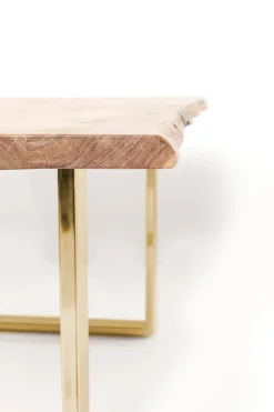 Matbord Harmony - Massivt Trä/Mässing, 200x100cm - KARE Design