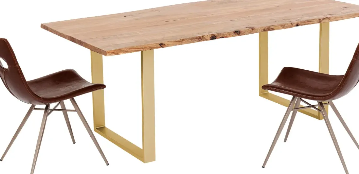 Matbord Harmony - Massivt Trä/Mässing, 160x80cm - KARE Design