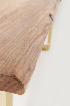 Matbord Harmony - Massivt Trä/Mässing, 160x80cm - KARE Design