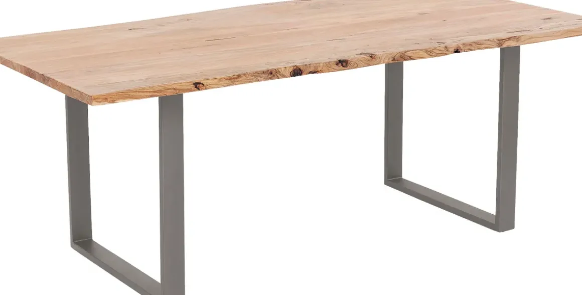 Matbord Harmony - Massivt Trä/Rå Stål, 200x100cm - KARE Design