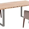 Matbord Harmony - Massivt Trä/Rå Stål, 160x80cm - KARE Design
